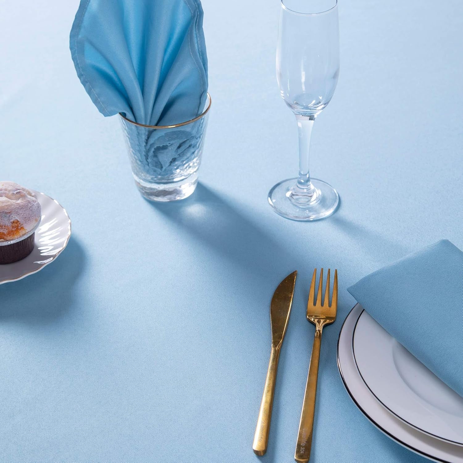 Rectangle Tablecloth 60X102 Inch Washable Polyester Fabric Table Cloth for Wedding Party Dining Banquet Decoration(60X102, Blue Mist)