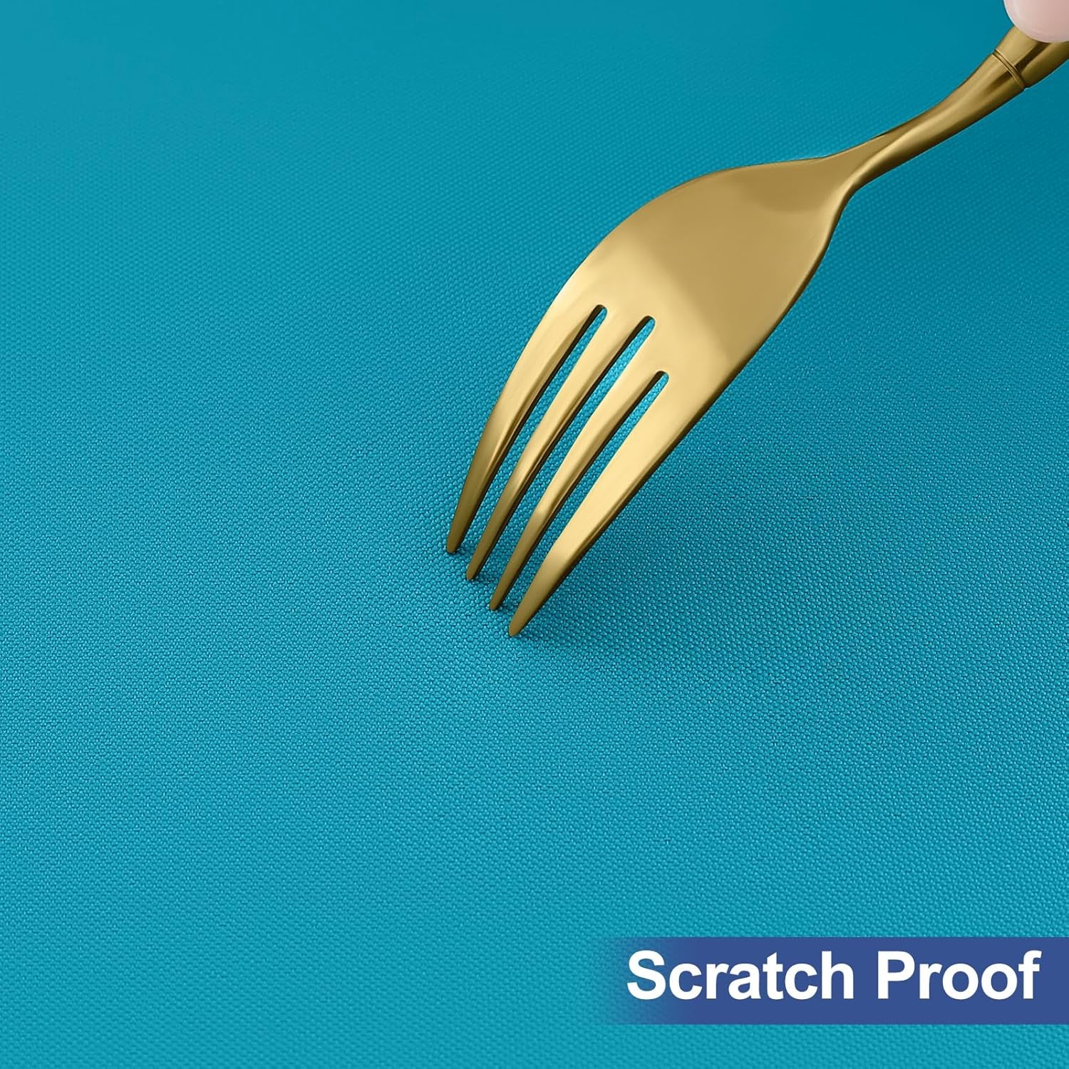 Rectangle Table Cloth Cover, Waterproof Polyester Elastic Fitted Tablecloth, Fits for 6 Foot Folding Tables, Washable Table Protector for Picnic, Camping, Outdoor (Teal, 30" X 72")