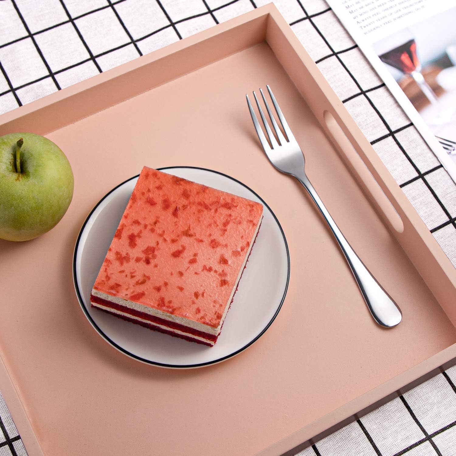 Dinner Forks Bundle,16 Pcs 8" Stainless Steel Silverware Forks with round Handle & 16 Pcs 8" Stainless Steel Fork with Square Handle,Mirror Finish & Dishwasher Safe,Use for Home,Kitchen or Restaurant