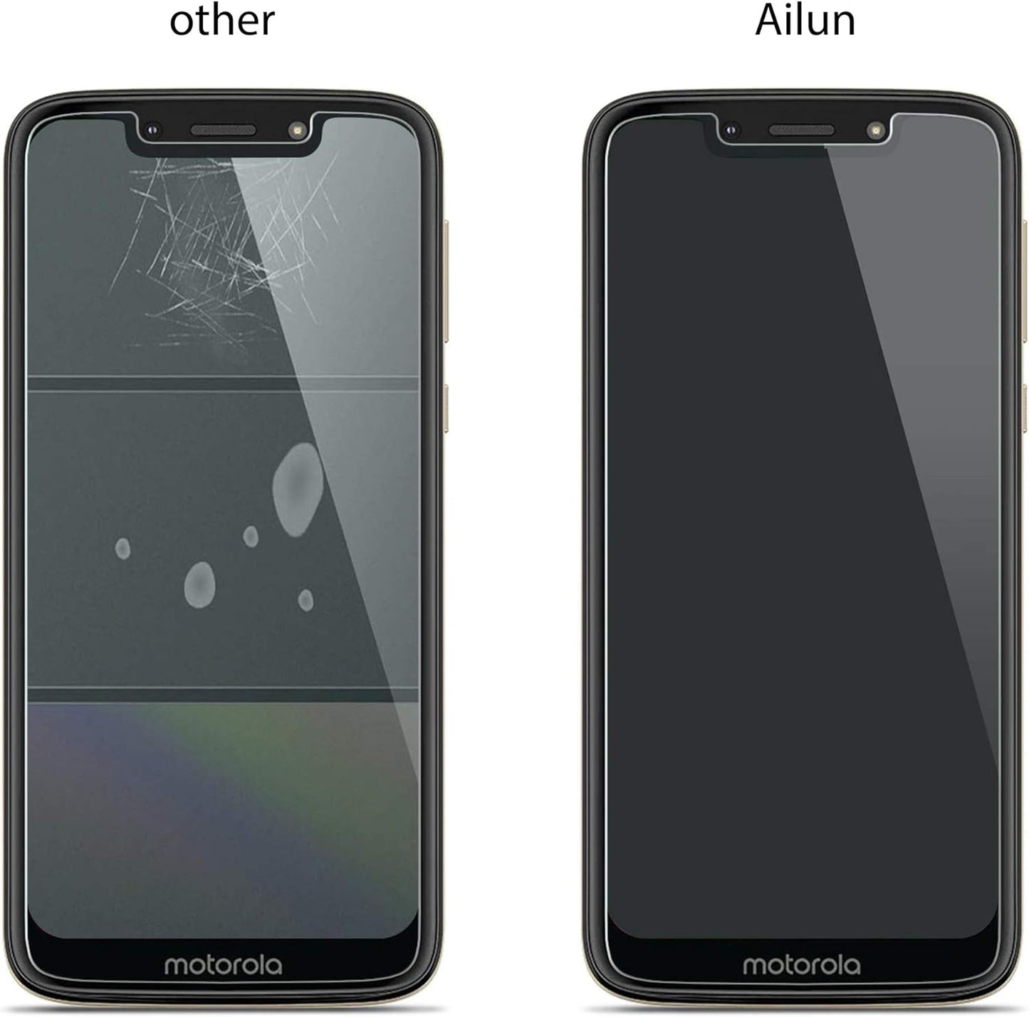 Screen Protector for Moto G7 Play 3Pack 9H Hardness Tempered Glass Screen Protector for Motorola Moto G7 Play Bubble Free anti Scratch Fingerprint Oil Stain Coating Case Friendly