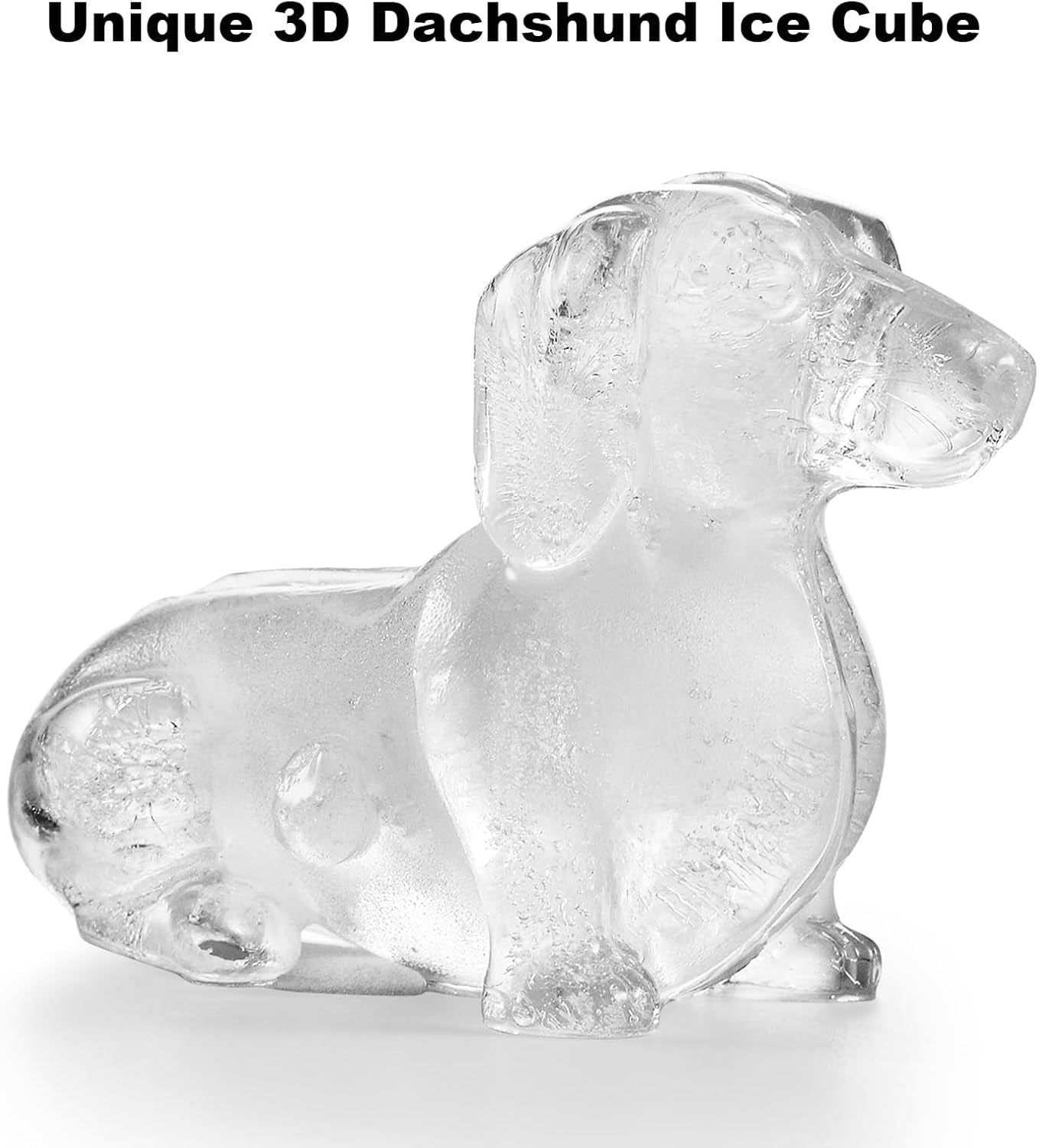 3D Dachshund Dog Ice Cube Mold Fun Shapes, Dachshund Gifts for Women, Cute Large Craft Ice Mold, Big Dog Ice Cube Trays for Whiskey Cocktails Bourbon
