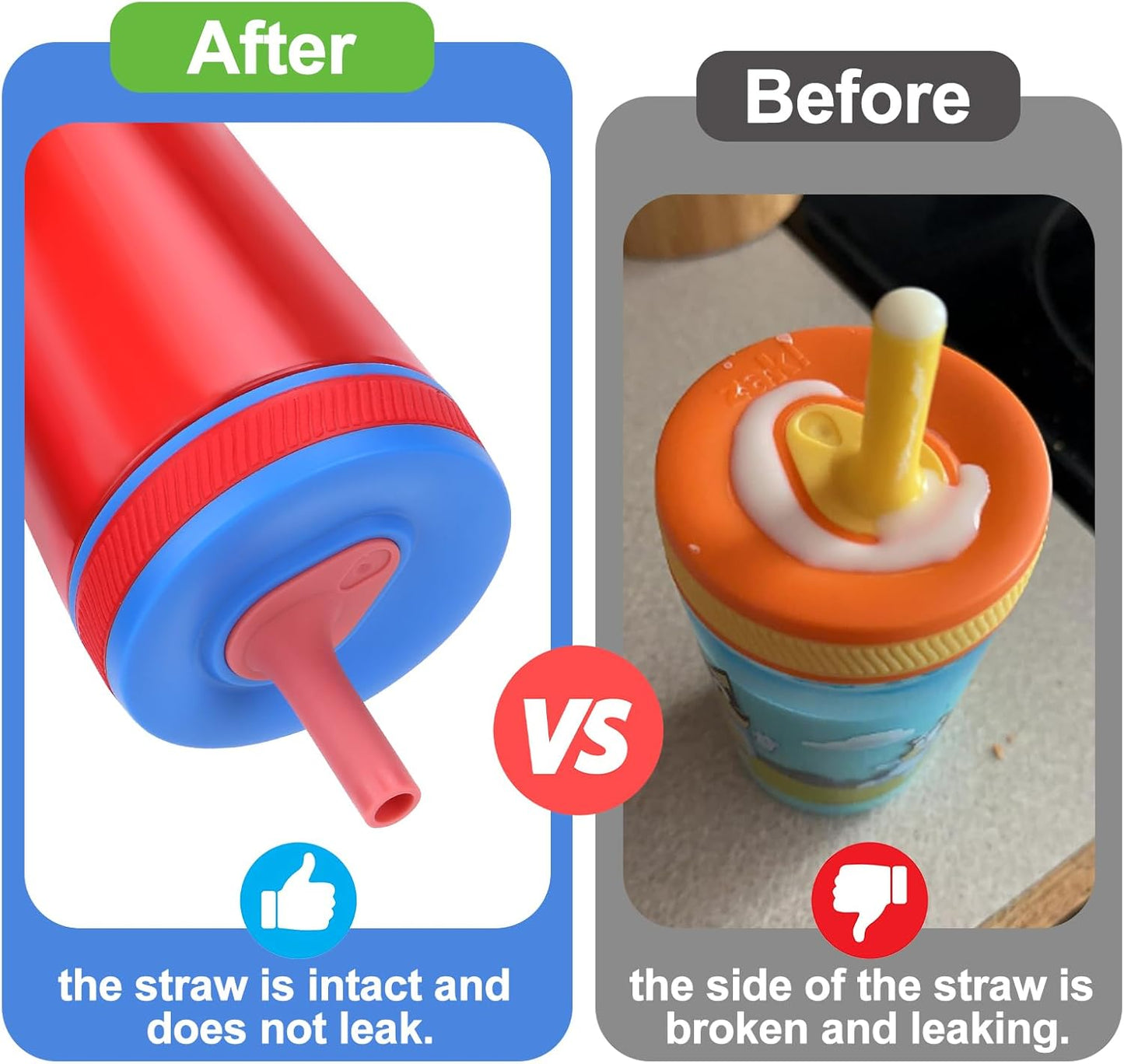 Straw Replacement Compatible with Zak Straw Cups,4Pcs 15 Oz Tumbler Water Bottle Reusable Silicone Straw Bpa-Free with Straw Cleaning Brush for Zak Designs Kelso 12 Oz Cups