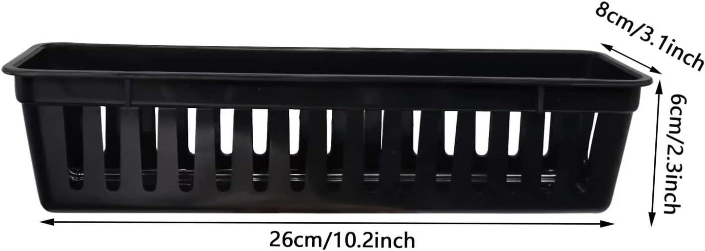 Classroom Pencil or Rubber Organizer Basket Trays, Office Supply Baskets Organization Trays for Home School Classroom Office 12 Pack (Black)