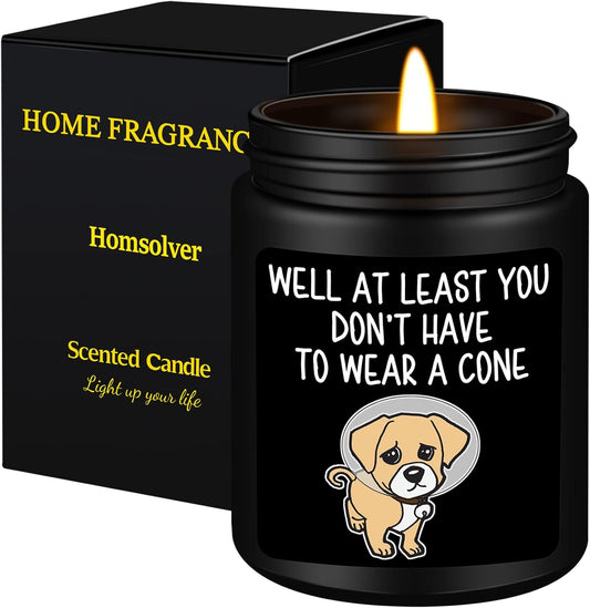 Get Well Soon Gifts for Men, Funny Gift for Him after Surgery, Feel Better Cheer up Inspirational, Sandalwood Candles for Friends Dad Brother Coworker
