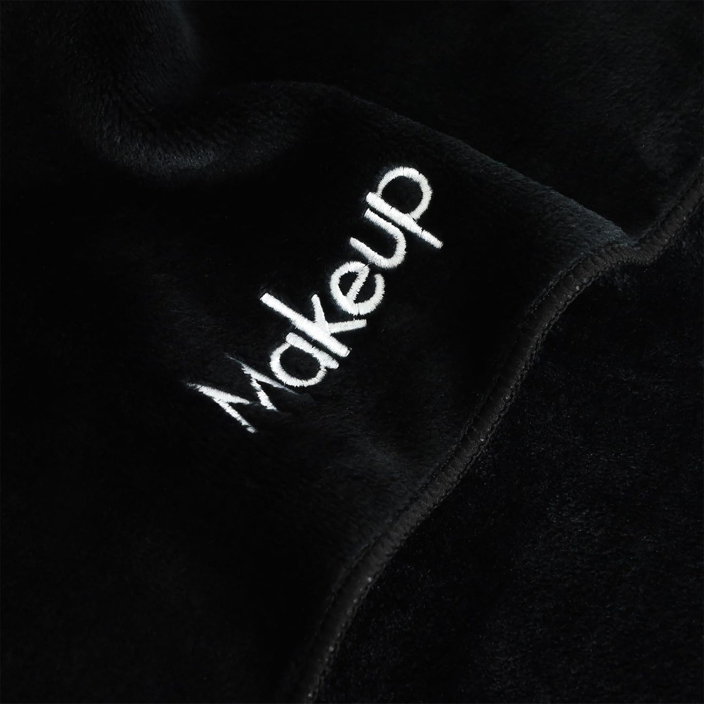 Makeup Towels - Pack of 6 - Ultra Soft & Gentle Microfiber Coral Fleece Washcloth Face Make up Remover, 13 X 13 In, Black