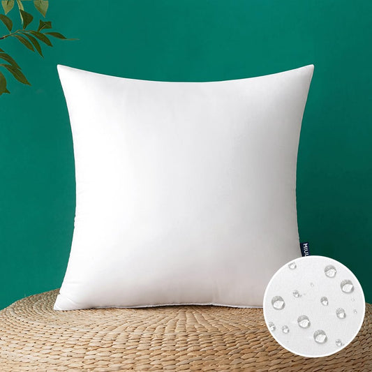 16X16 Inch Outdoor Pillow Insert Waterproof Decorative Throw Pillow Insert, Square Garden Pillow Form for Patio Sofa Couch