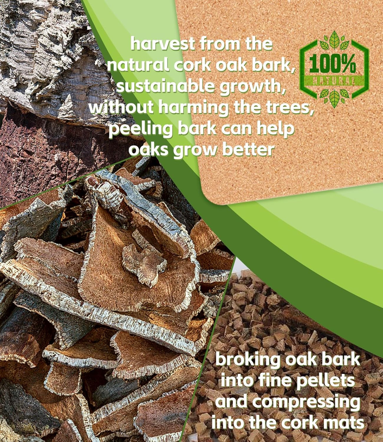 Cork Trivet, 4 Pcs High Density Thick Square Cork Trivets for Hot Dishes, 8 Inch Heat Resistant Multifunctional Cork Coaster, Cork Hot Pads for Table & Countertop