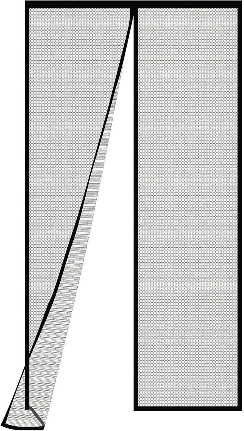 Magnetic Screen Door - 38.0 X 81.5'' Retractable Screen Door Mesh for Front Door or Sliding Door, Pet & Kid Friendly, Hands-Free Closure Keeps Bugs Out & Lets Breeze In, Black