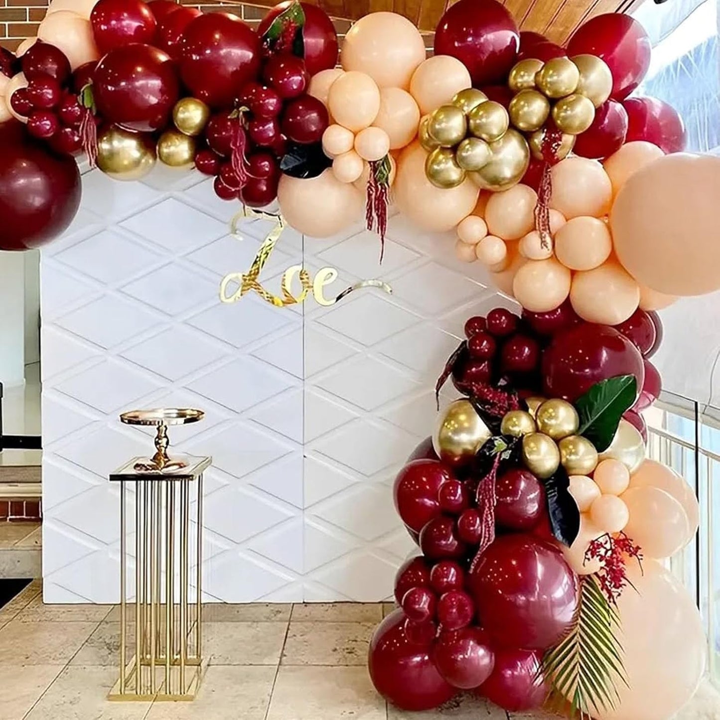 120Pcs Burgundy Balloons, 18 12 10 5 Inch Maroon Balloons Different Sizes Burgundy Balloon Arch Kit for Birthday Graduation Wedding Baby Shower Valentine'S Day Party Decorations