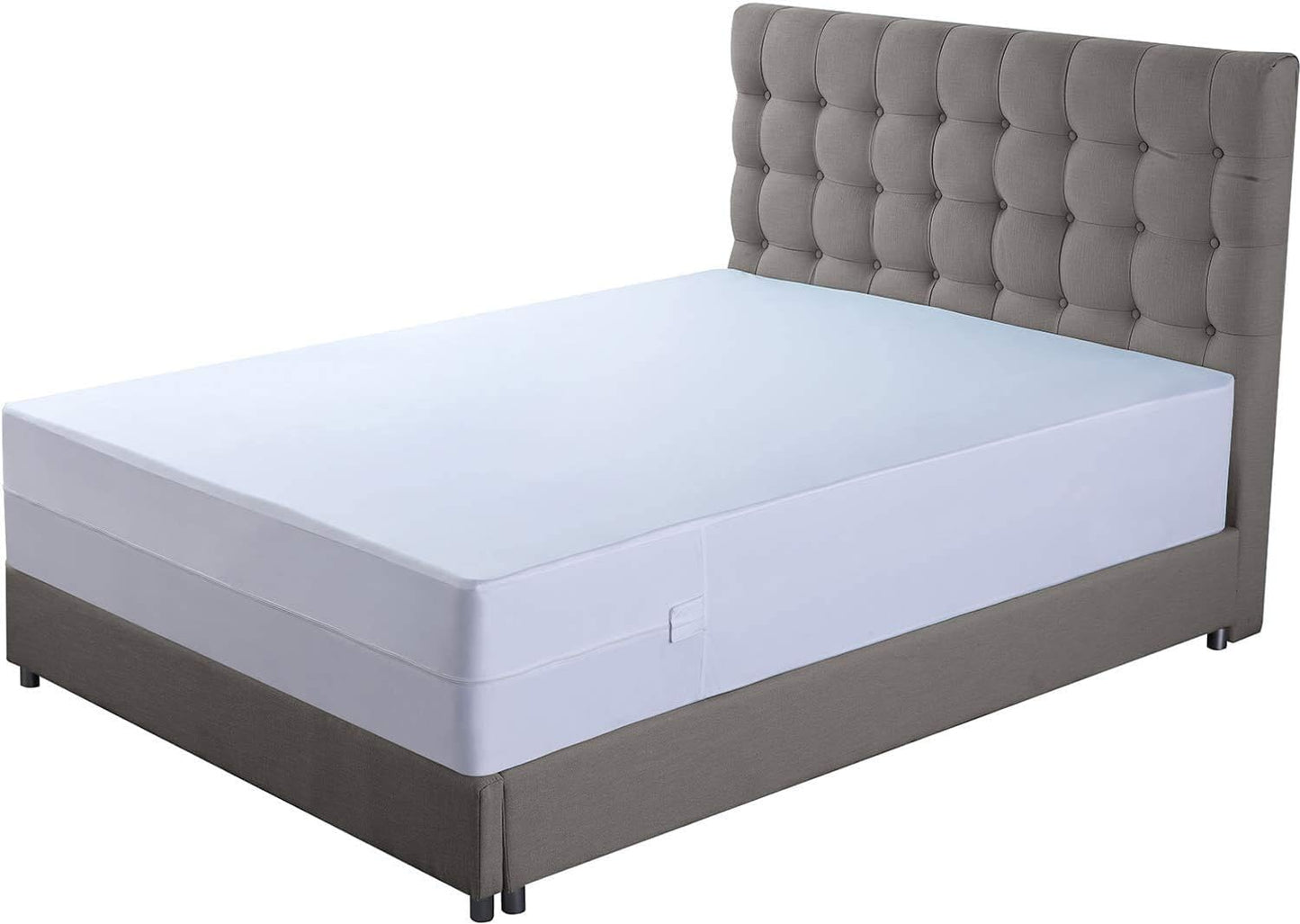 Zippered Mattress Encasement Queen, 100% Waterproof Bed Bug and Dust Mite Proof Mattress Protector, Absorbent Six-Sided Mattress Cover
