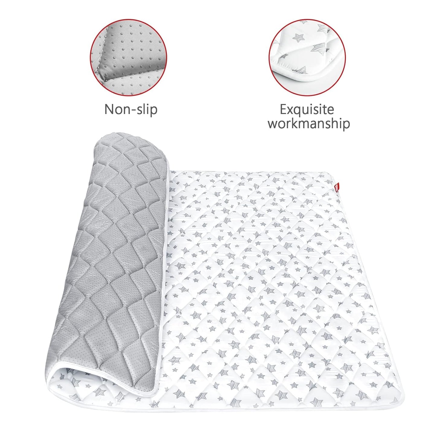 Premium Foam Baby Play Mat, 50''X50'' Playpen Mat, One-Piece Crawling Mat Non Slip Cushioned Mats for Babies, Infant and Toddler, Baby Floor Play Mat