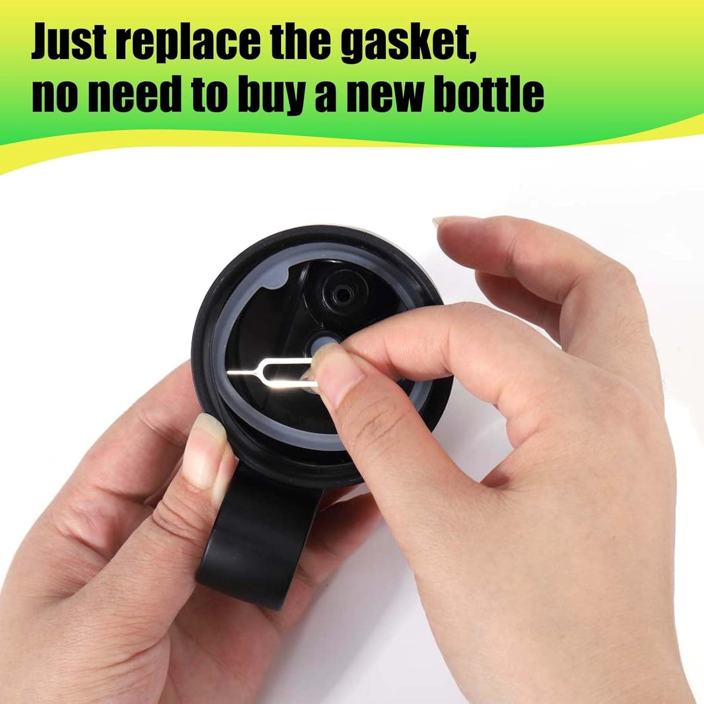 Silicone Gasket Replacement for Thermoflask 24Oz/32Oz/40Oz/64Oz, Each with Pick for Water Bottle Straw Lid, Chug Lid & Chug Spout
