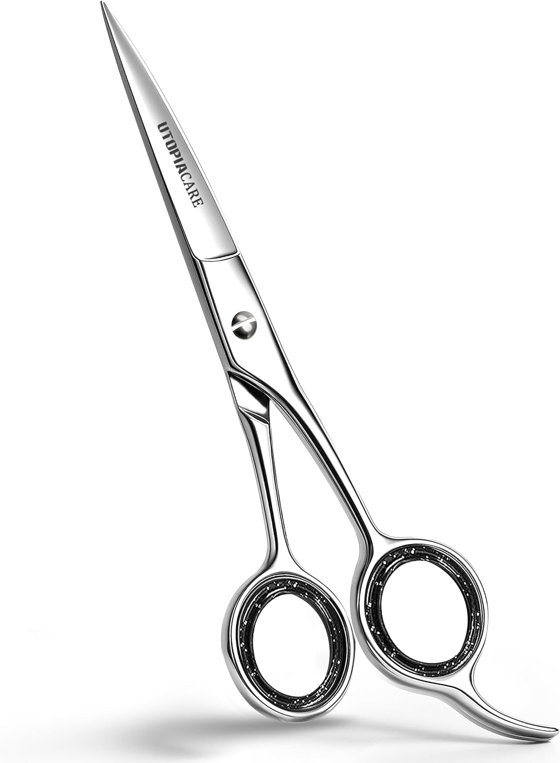 Hair Cutting and Hairdressing Scissors 6.5 Inch, Premium Stainless Steel Shears with Smooth Razor and Sharp Edge Blades for Salons, Men, Women and Kids, Silver