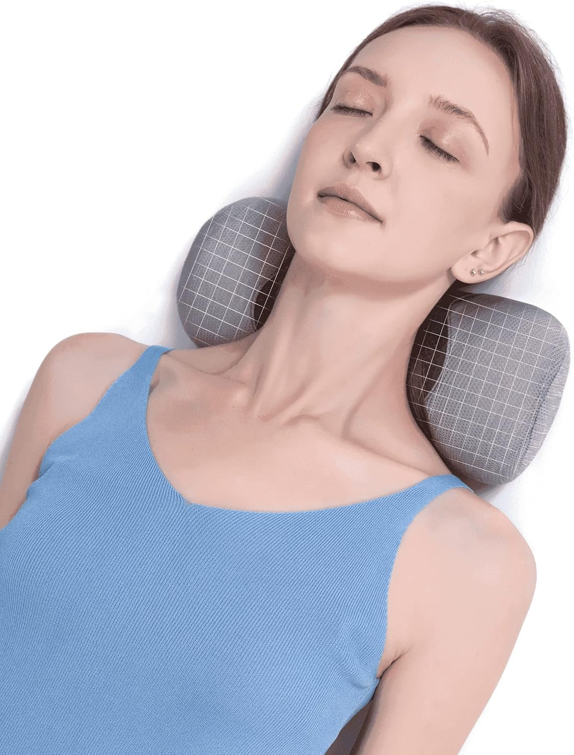 Small Neck Roll Pillow,Say Goodbye to Neck Pain, Cervical Memory Foam Pillow for Tension Muscle Relief, Contour Support, Shoulder Pain Relaxer with Breathable Pillowcase, Odorless