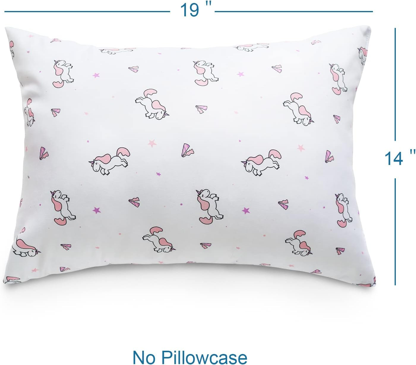 Toddler Pillow for Sleeping 2 Pack Ultra Soft & Breathable 14" X 19" Nap Pillows for Crib, Machine Washable Soft Travel Pillow, Toddler Bed Pillows