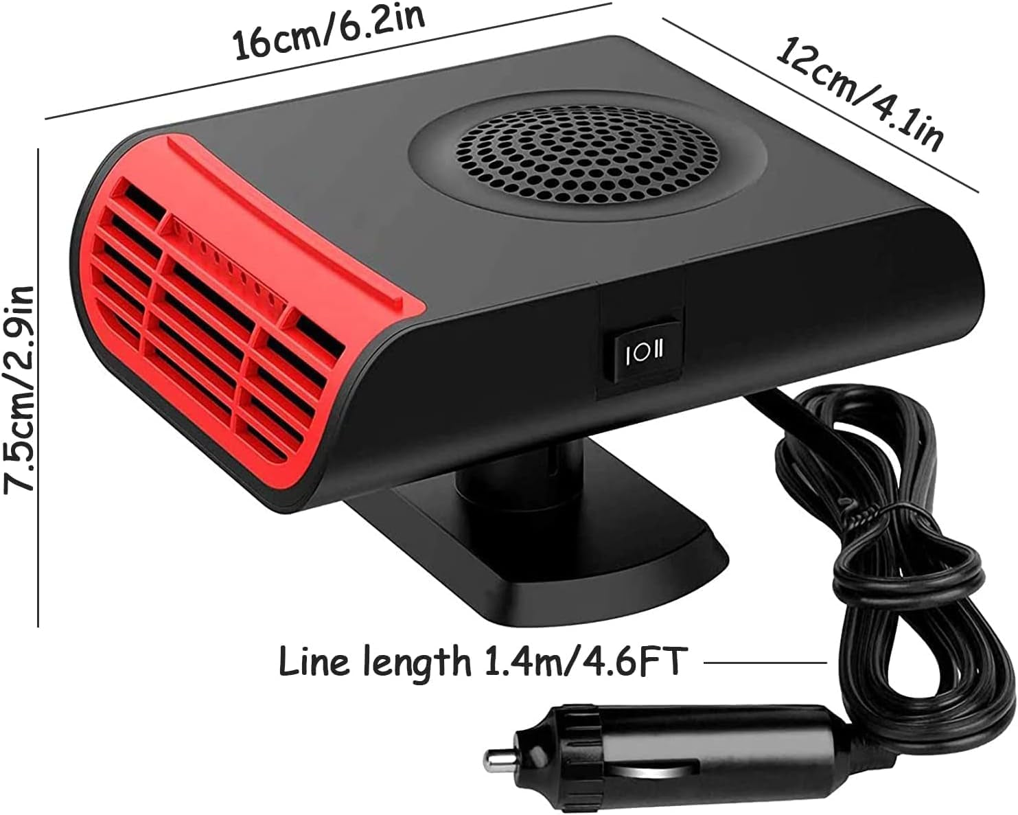 Car Heater,12V 150W with Heating and Cooling 2 in 1 Modes Heating/Cooling Automobile Heater Demister Vehicle Heater Fan Suitable for All Car,Christmas Gifts