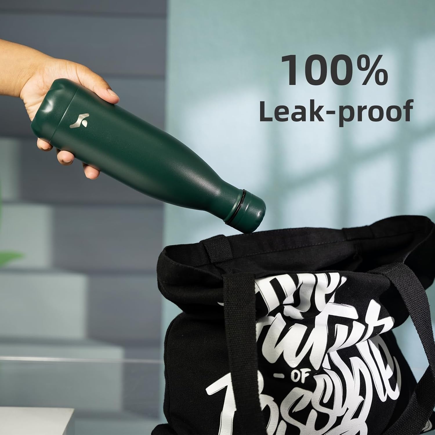 Insulated Water Bottles,17 Oz Double Wall Stainless Steel Vacumm Metal Flask for Sports Travel,Army Green