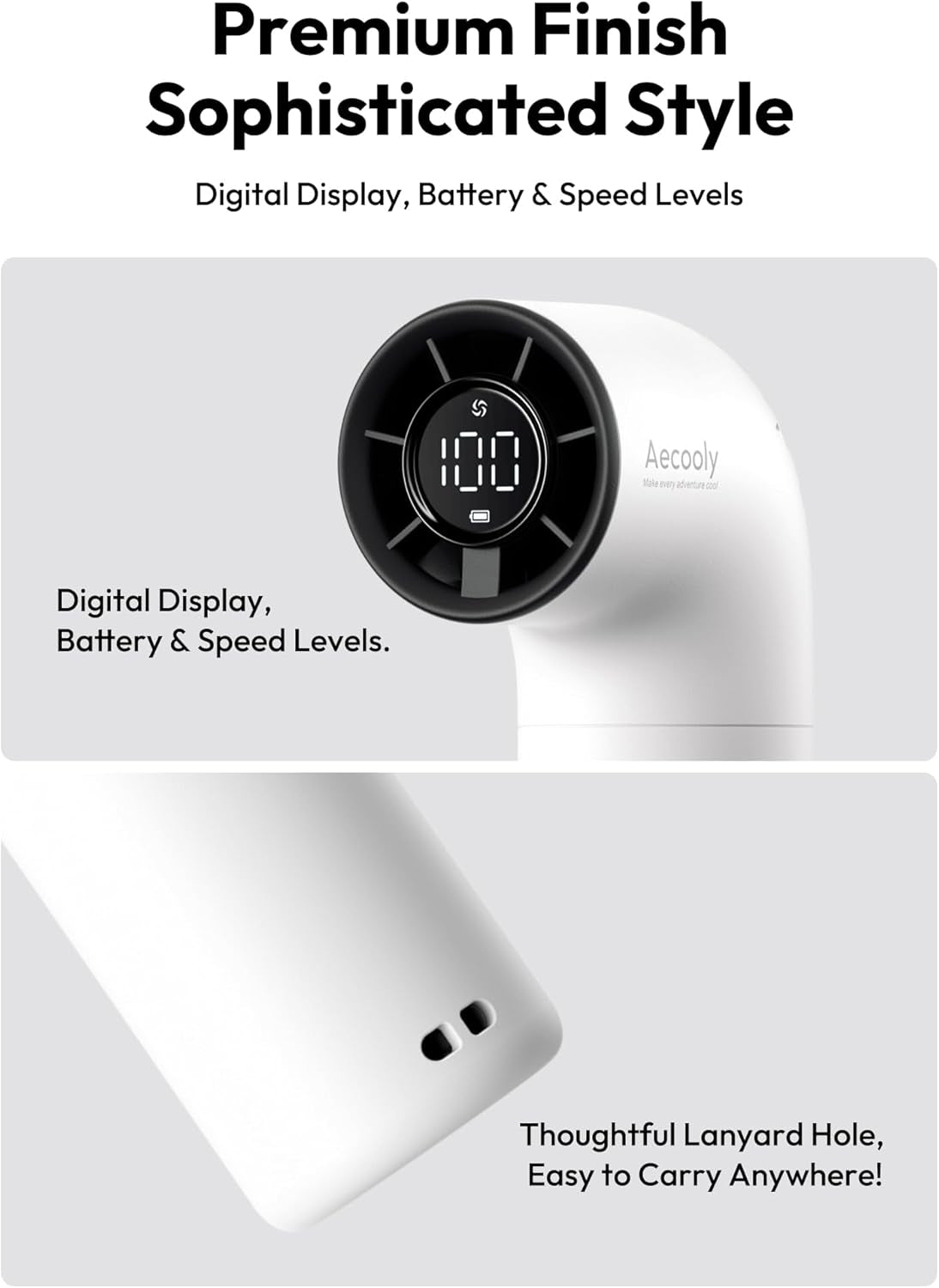 Portable Handheld Fan, Powerful Turbo Mini Fan, 15000 RPM High Speed Aero, 8H Max Cooling Time, 4 Speeds Pocket Rechargeable Personal Small Travel Gifts for Women Men -White