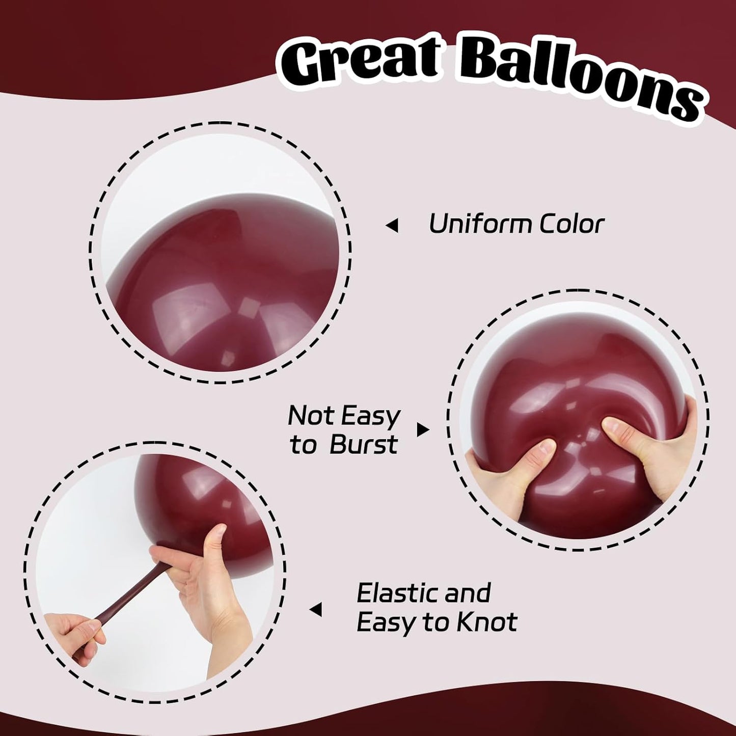 60Pcs Burgundy and Gold Balloons 12Inch, Maroon and Gold Balloons with Metallic Gold Confetti Balloons for Graduation Birthday Bridal Shower Party Decorations