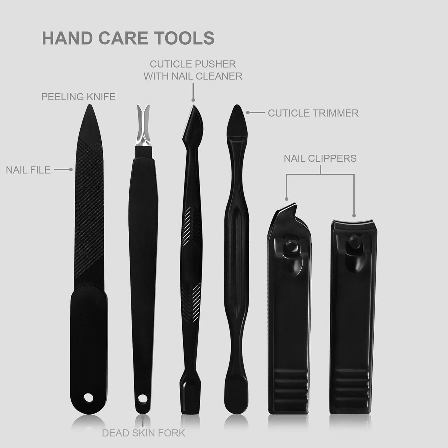 - Nail Clippers Professional Nail Kit or Manicure Kit for Women and Men - Stocking Stuffers or Groomsmen Gifts 15Pcs Pedicure Set for Fingernail, Toenail Clippers with Travel Case