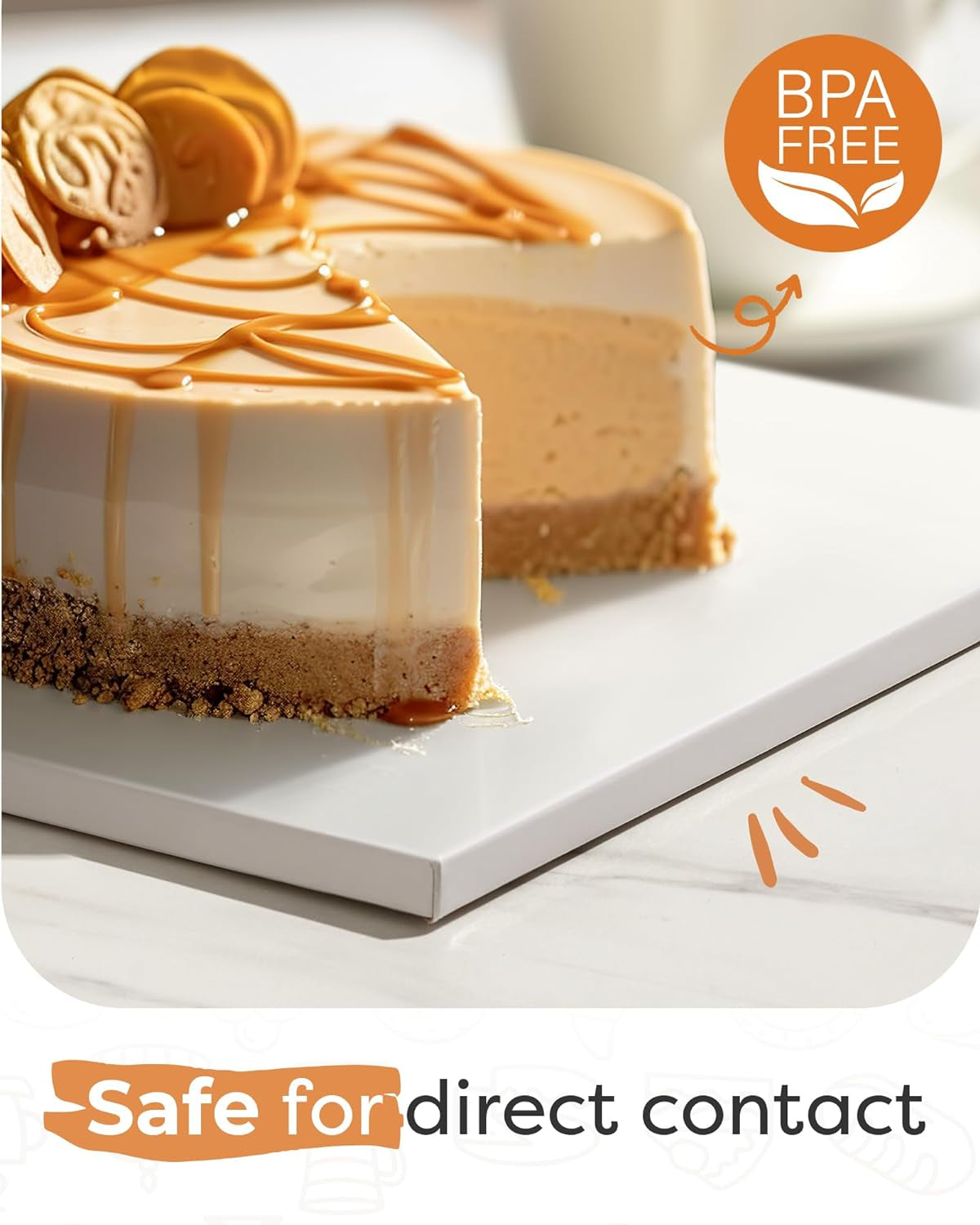 12 Inch Square Cake Drums, 1/2 Inch Thick Sturdy Cake Boards with Fully Wrapped Edges, Heavy Duty Cake Bases Corrugated Cardboard for Multi-Layer Cakes, Cake Decorating Baking Supplies (1 Pack)