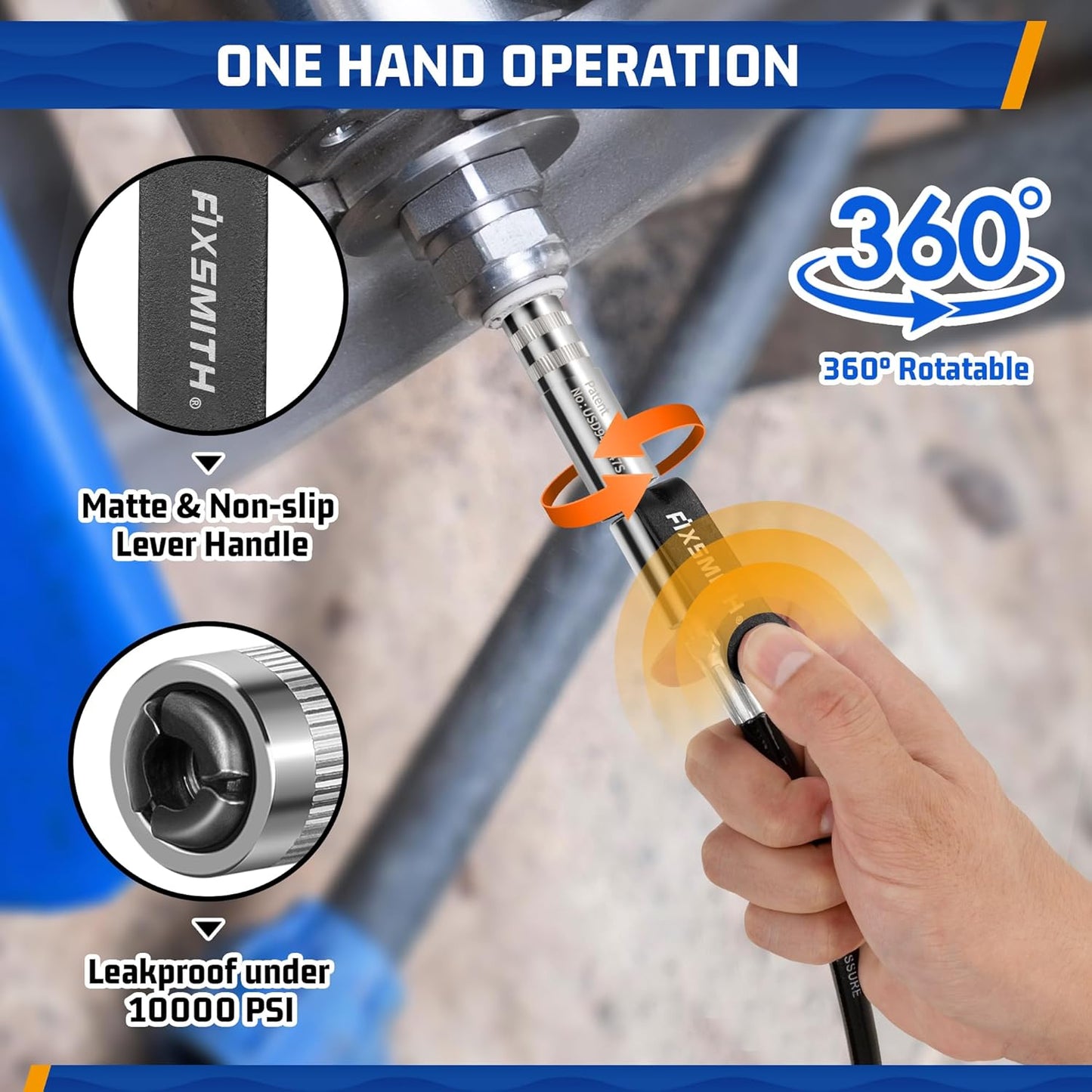 Grease Gun Coupler, Heavy Duty Strong Quick Release Grease Gun Tips Locking, 10000 PSI High Pressure Locking Grease Gun Tips, Compatible with All Grease Guns 1/8" NPT Fittings