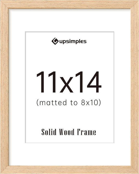 1Pack Wooden Frame 11X14 Bundle with 1 PVC 11X14