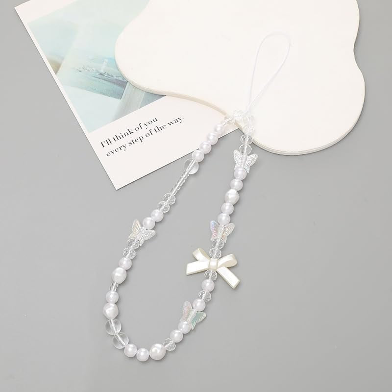 Butterfly Bow Phone Charm Aesthetic Y2K Cell Phone Charms Strap Accessories for Keychain Camera