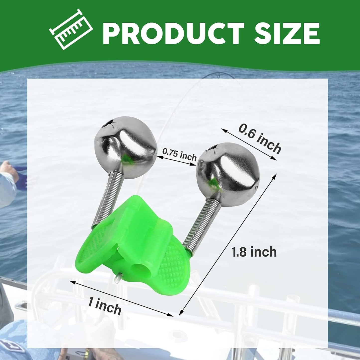 Fishing Bells for Rods - Catfish Bells for Fishing Poles, Fishing Bite Alarm Clip on Bells for Fish