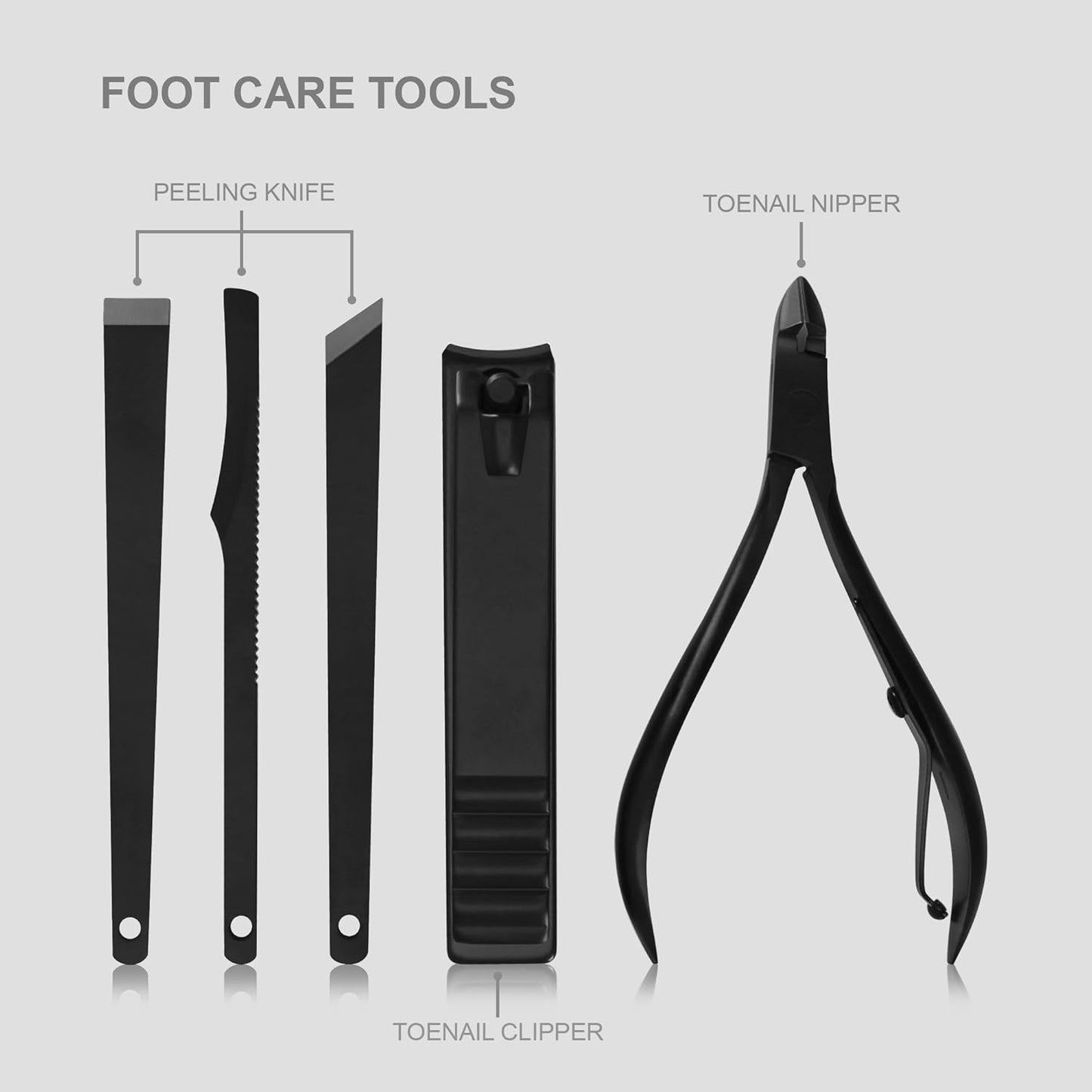 - Nail Clippers Professional Nail Kit or Manicure Kit for Women and Men - Stocking Stuffers or Groomsmen Gifts 15Pcs Pedicure Set for Fingernail, Toenail Clippers with Travel Case