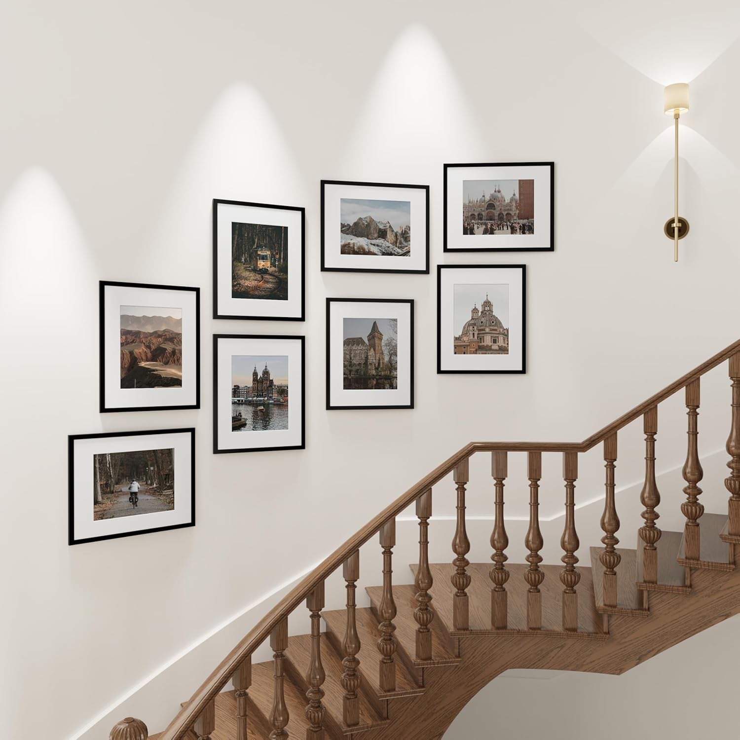 16X20 Picture Frame for Wall, Plexiglass, Displays Poster 11X14 with Mat or 16X20 without Mat, PVC Frame Material, Horizontal or Vertical Hanging, 1 Pack, Black