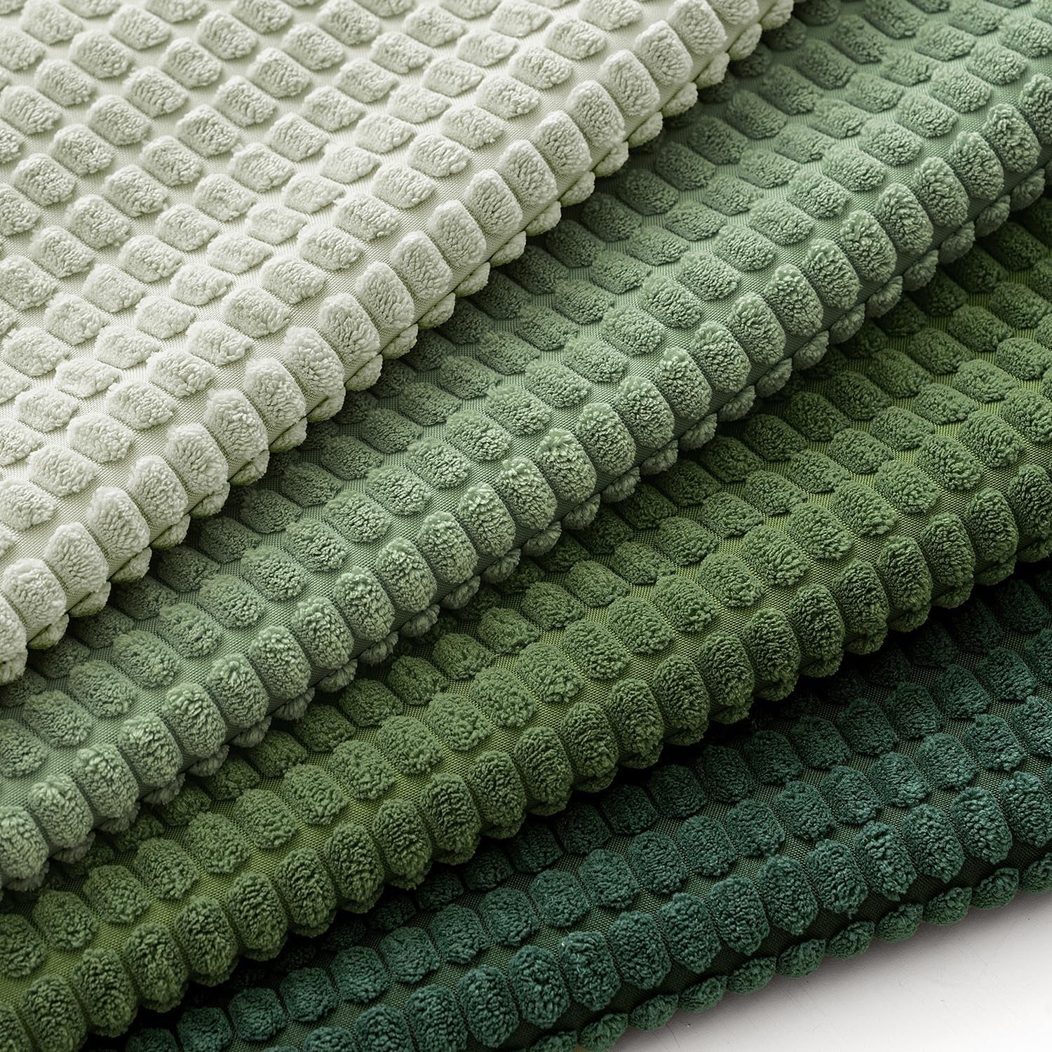 Sage Green Corduroy Pillow Covers 18x18 Inch Set of 4 - Boho Farmhouse Modern Nordic Decor for Couch, Bed, and Living Room