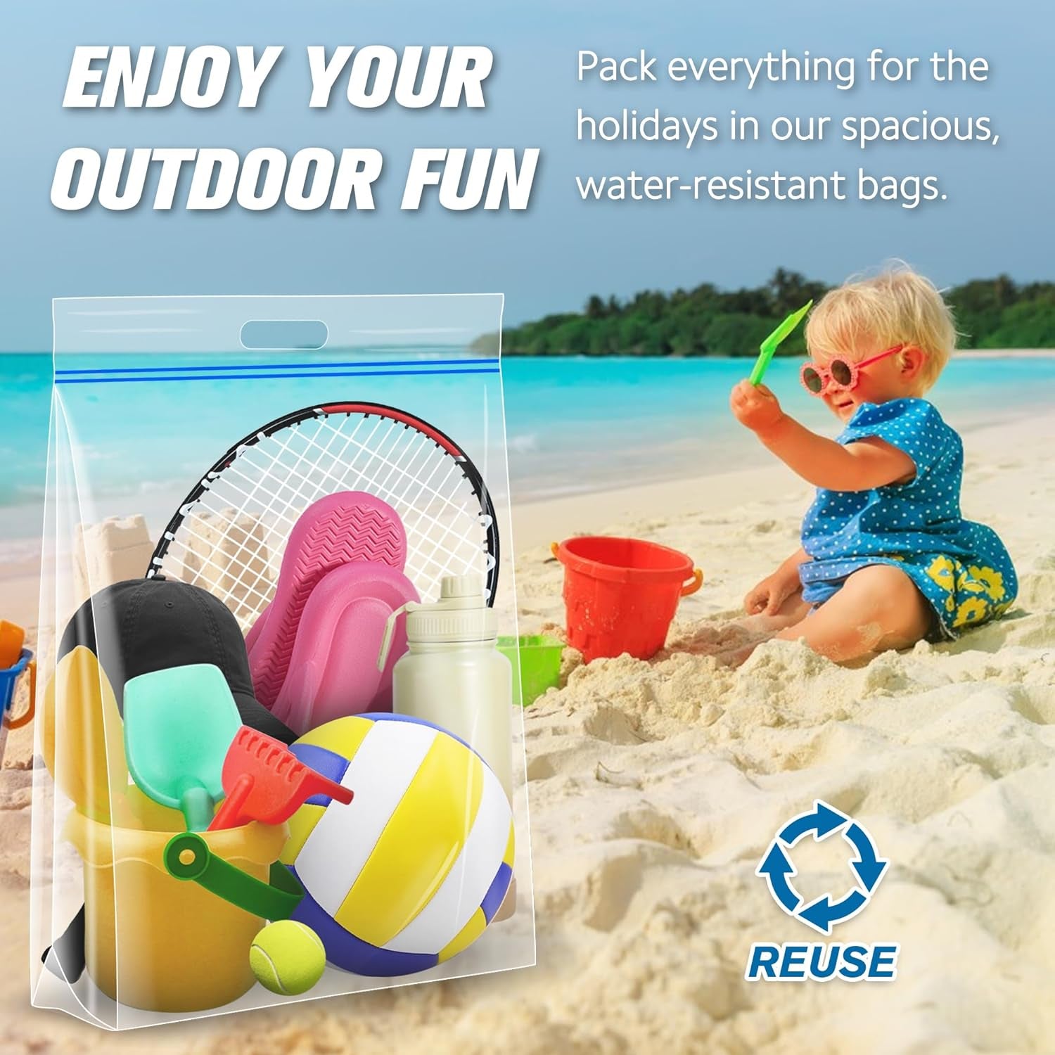 25 Gallon Jumbo Storage Bags, 35” X 24” Resealable Clear Bags with Handle, Extra Large XL Heavy Duty for Clothes Pillow Travel Moving, Pack of 3