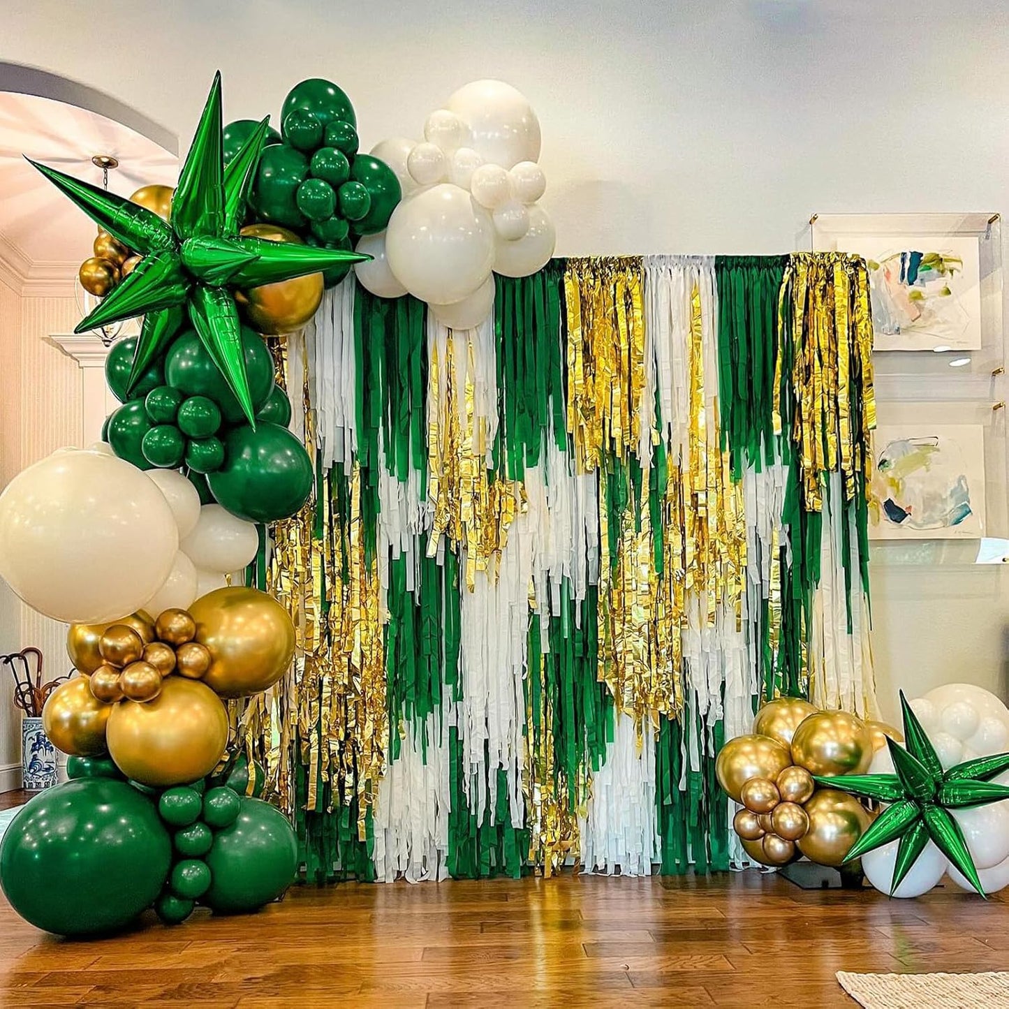 120Pcs Dark Green Balloon Arch Kit, 18 12 10 5 Inch Green Latex Balloons Different Sizes Dark Green Balloon Garland for Jungle Tropical Safari Birthday Party Decorations