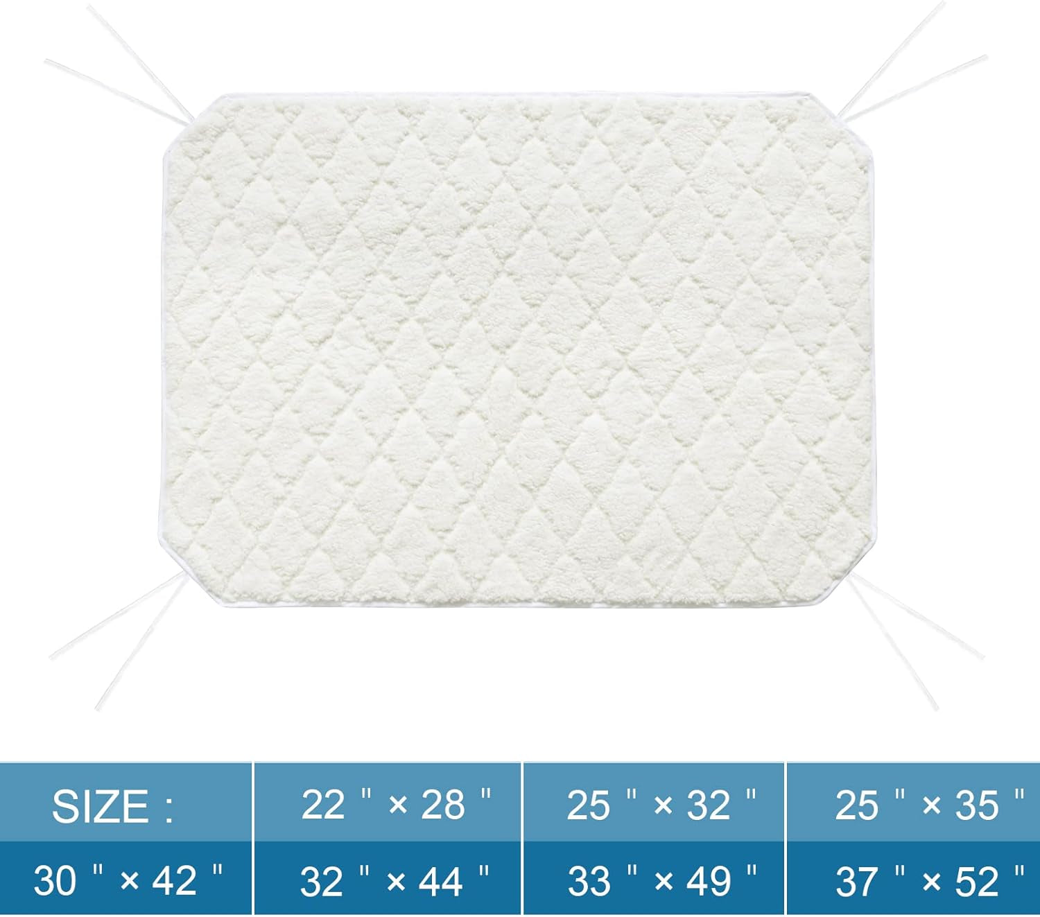 Elevated 2 Pack Soft Plush Dog/Cat Beds Pad, Waterproof with Corner Straps, Machine Washable (Pad Only, Bed Not Included)