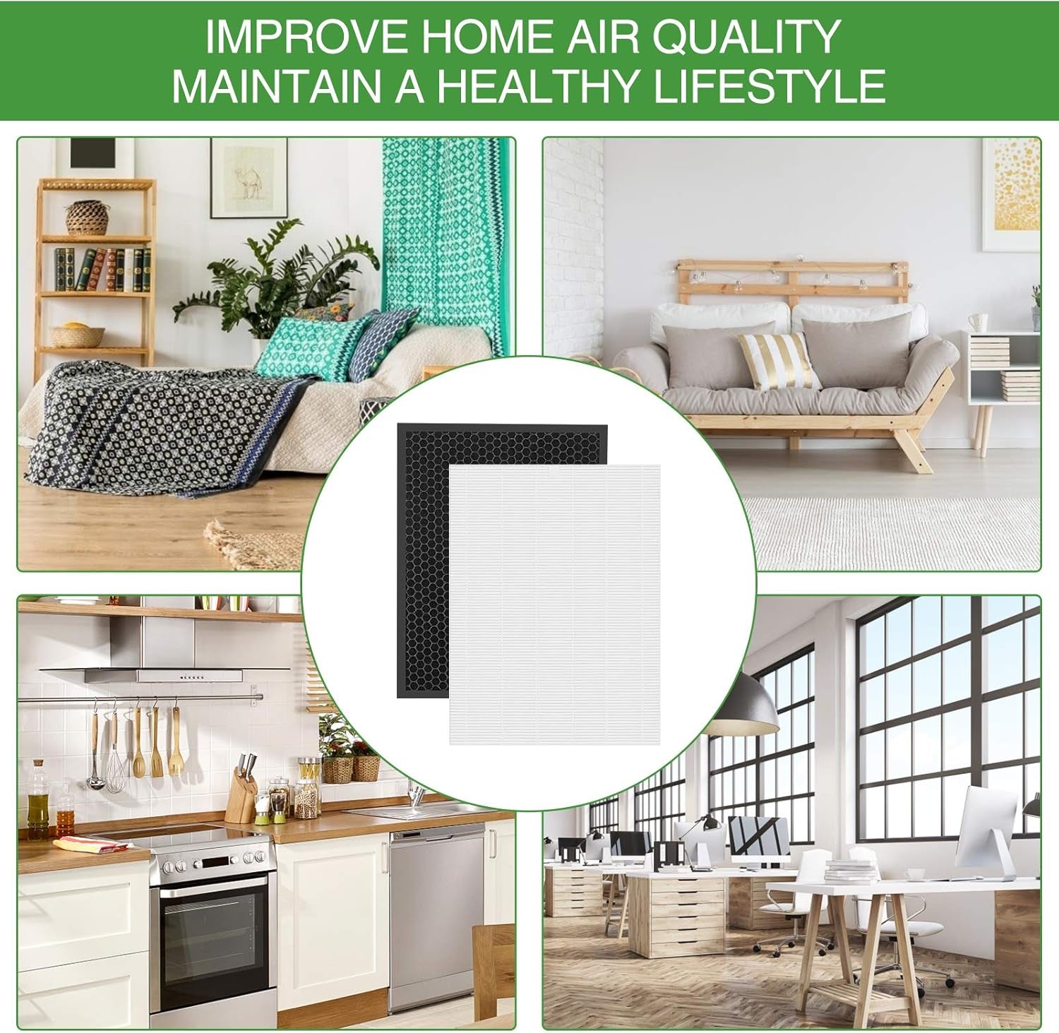 HR900 Filter Replacement Compatible with HR900 Ultimate Pet Purfier (1-Pack HEPA + 1-Pack Carbon Filter)