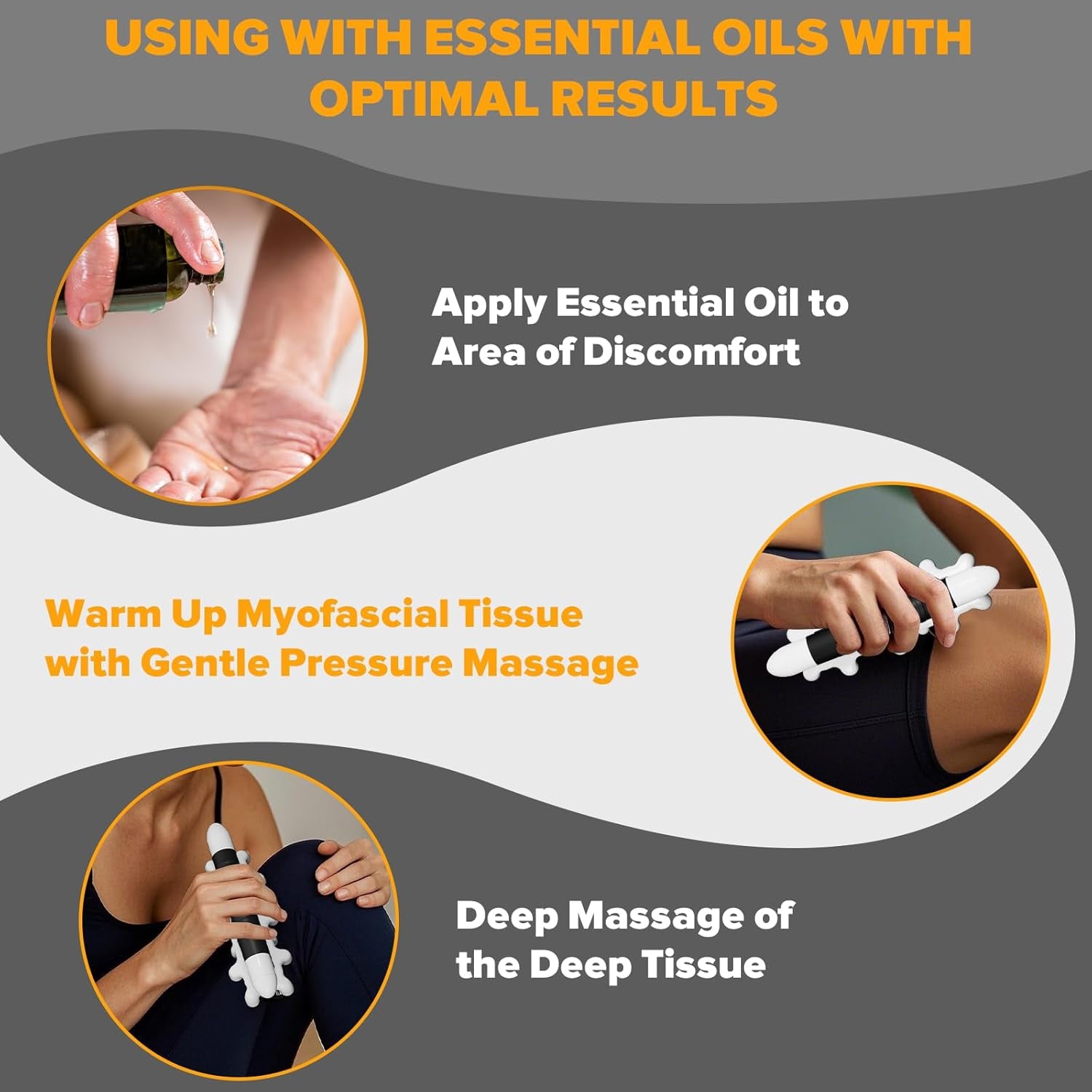 Fascia Massage Tool Blaster for Cellulite - Myofascial Release Tools for Trigger Point, Deep Tissue System Relief, Fascia Blaster for Muscle Knot Recovery & Relaxtion, Full Body Massager, Black