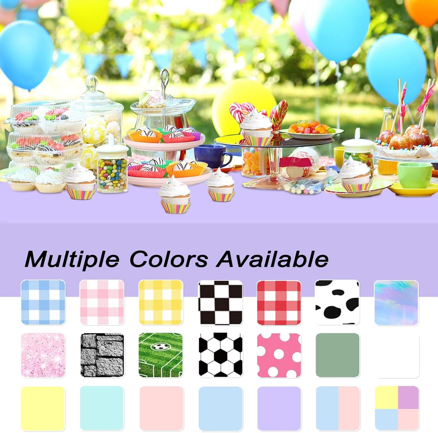 4 Pack Light Purple Rectangular Plastic Tablecloths, Pastel Purple Disposable Table Covers 54" X 108" for Birthday, BBQ, Bridal Shower, Engagement Wedding, Picnic Parties and 8 Ft Table Use