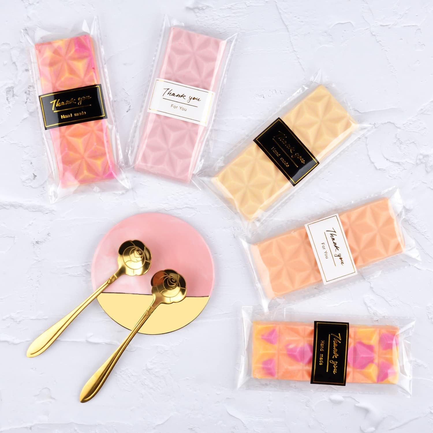 Chocolate Bar Mold - Deep Dubai Break Apart Silicone Molds for Knafeh, Pistachio, Chocolate Bars, and Wax Melts (Large Pyramid Shape)