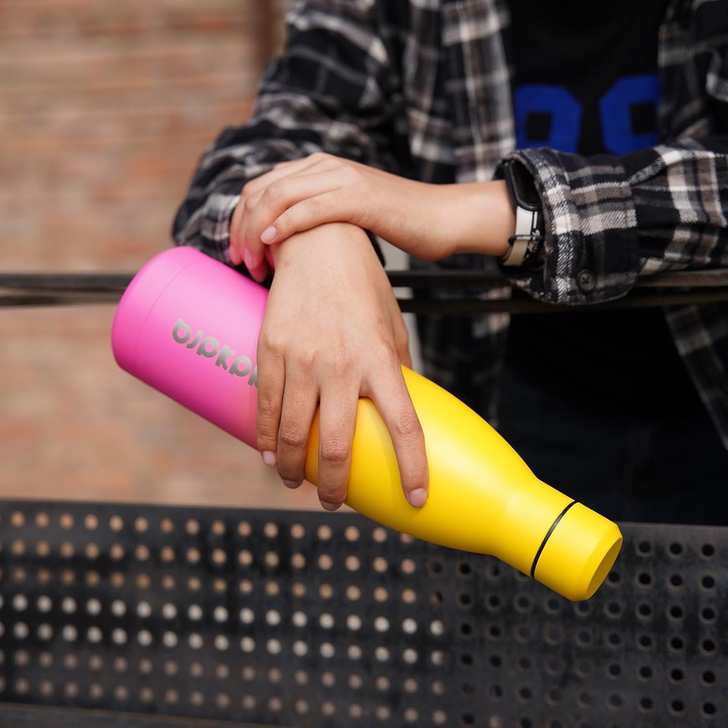 12Oz Water Bottles Stainless Steel Double Wall Vacuum Insulated Small Water Bottles for Travel,Sky