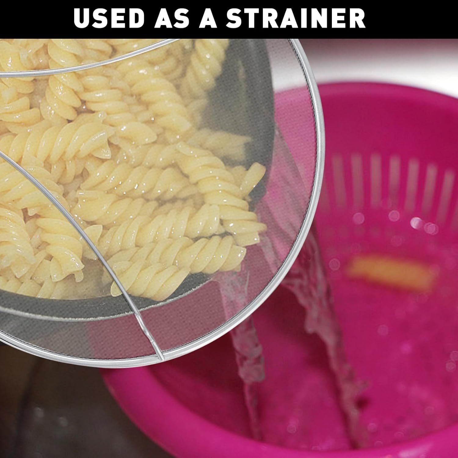 Grease Splatter Screen, 11 Inches. Oil Splatter Screens for Frying Pan Shields. Hot Oil Splash Guard, Prevent and Protects Skin from Burns