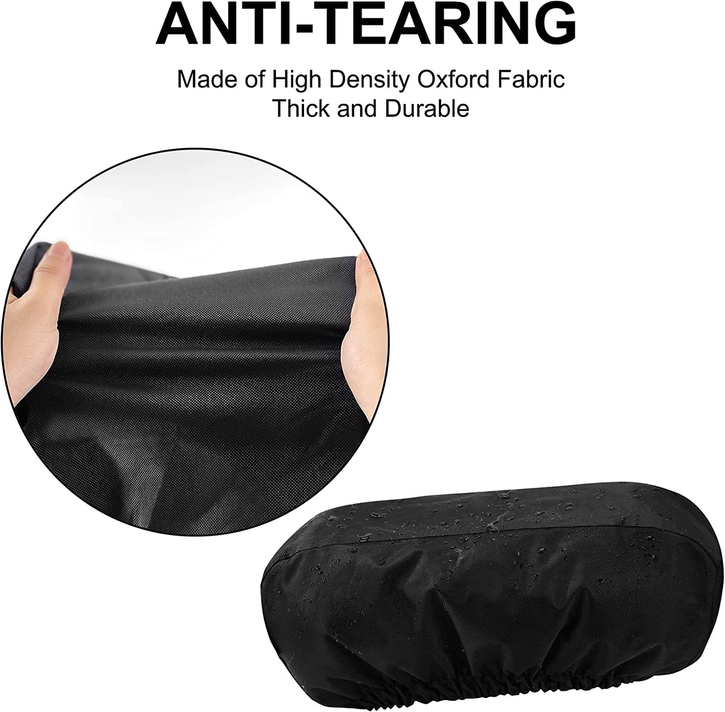 Winch Cover Waterproof Winch Dust Cover Heavy Duty Winch Protection Cover for Electric Winches 8500-17500 Lbs, Black