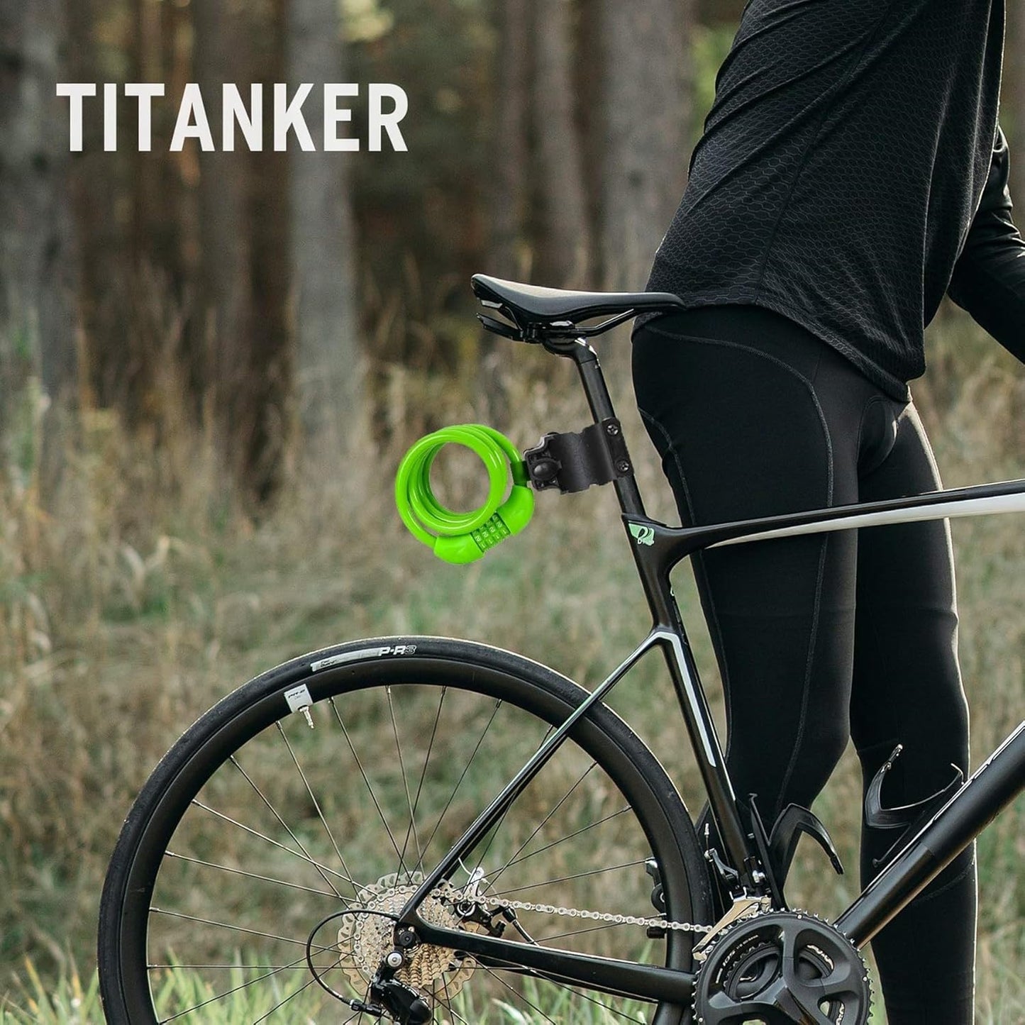 Bike Lock, Bicycle Lock 4 Feet Cable Lock 1/2 Inch Resettable Bike Lock Combination with Mounting Bracket, Bike Accessories for Bicycle, Electric Scooter, Motorcycle