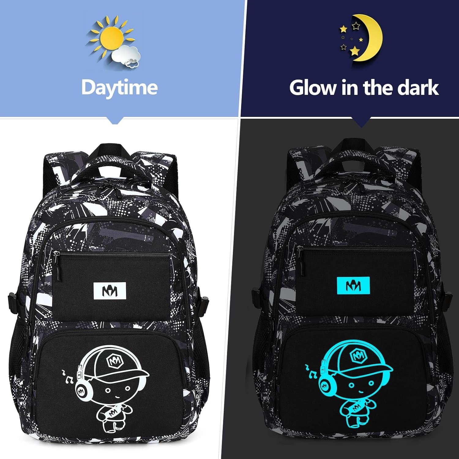 School Backpack for Boys Kids Teens 15″ Laptop Bookbag with Lunch Bag Pencil Case Elementary Middle School Daypack