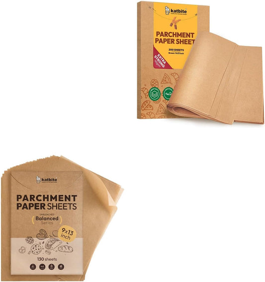 130 Pcs Parchment Paper Sheets Balanced Series 9X13 &  200 Pcs Parchment Paper Sheets Advanced Series 9X13
