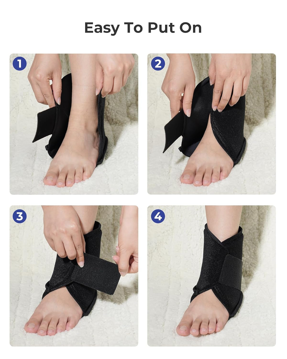 Ankle Ice Pack Wrap for Swelling, Plantar Fasciitis, Planters Facetious Relief, Reusable Ankle Brace Ice Pack, Cold Therapy Sock Compression for Achilles Tendonitis, Sore Feet, Foot & Heel