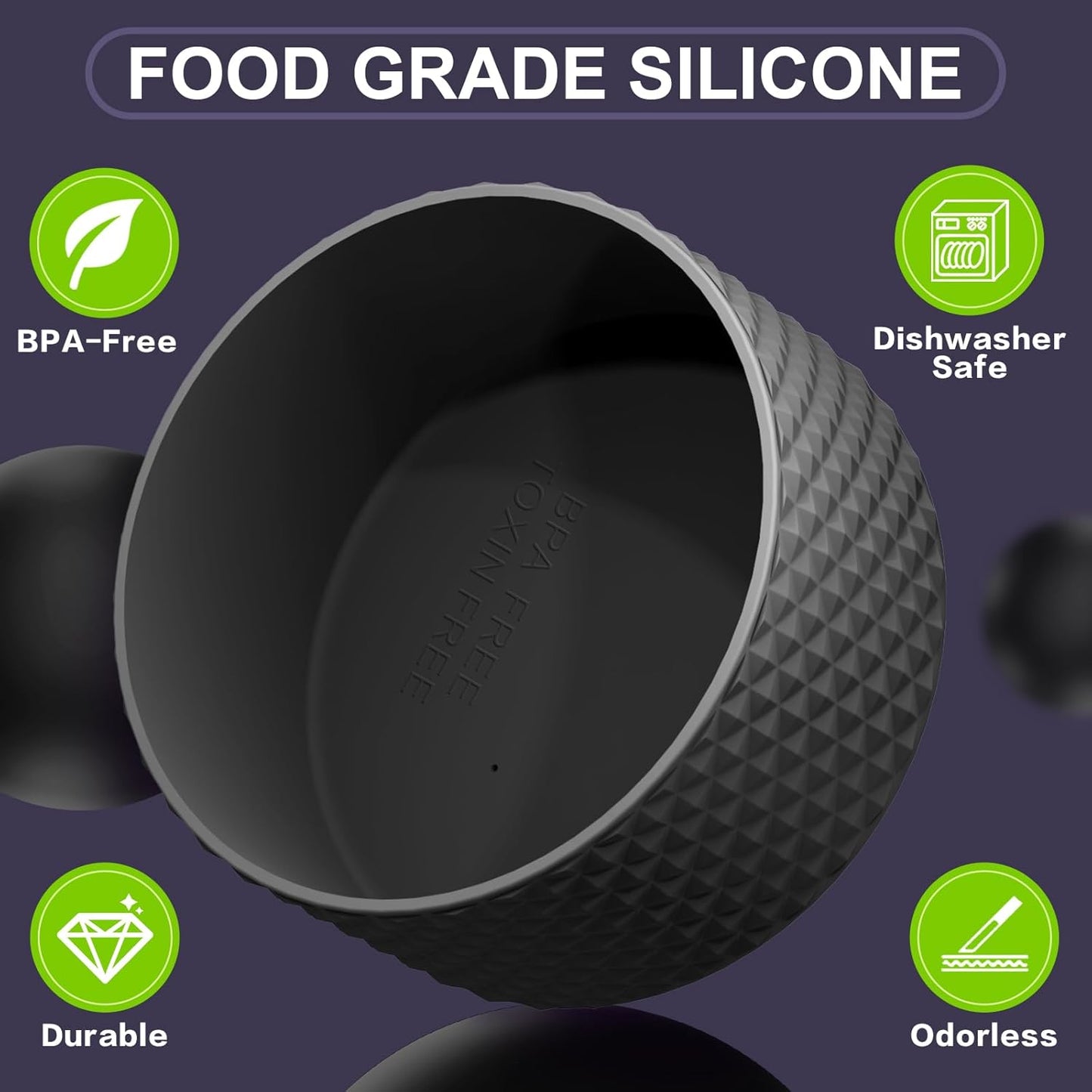 Silicone Boot for Owala Water Bottle 24 Oz 32 Oz 40 Oz, Anti-Slip Protective Sleeve for Freesip/Twist/Flip Stainless Steel Water Bottles Accessories