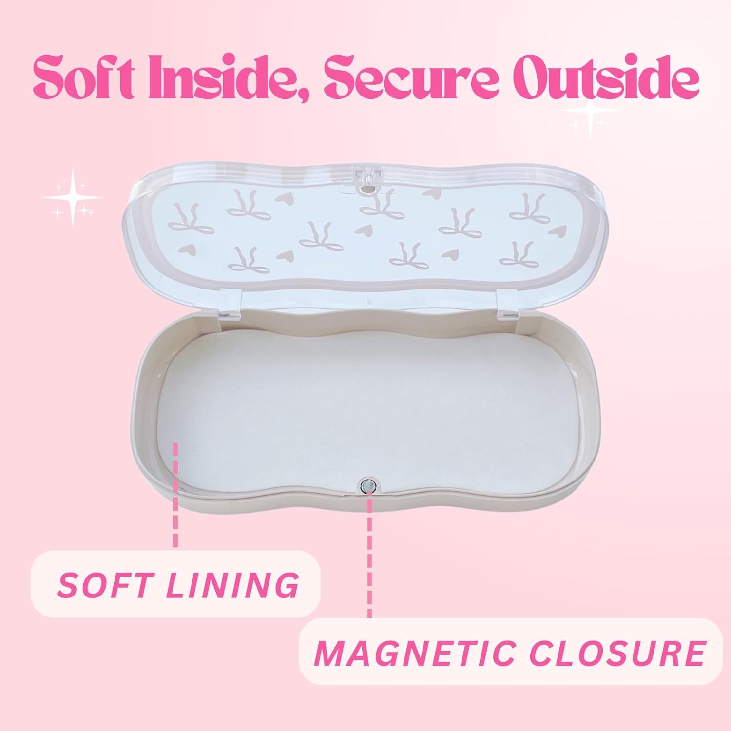 Glasses Case Hard Shell, Clear Eyeglass Case, Cute Holder for Sunglasses and Reading Glasses