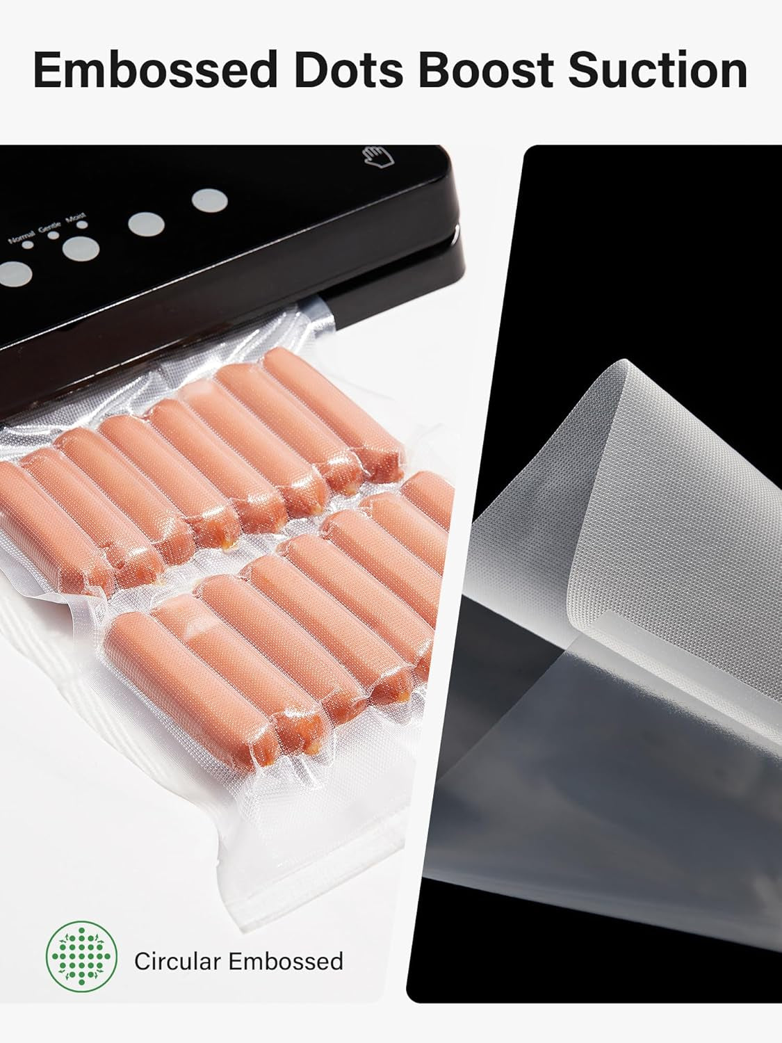 Vacuum Sealer Bags for Food, 150 Gallon 11" X 16", Quart 8" X 12" and Pint 6" X 10" Vacuum Seal Bags, Commercial Grade, BPA Free, Pre Cut Freezer Bags for Food Storage, Meal Prep or Sous Vide