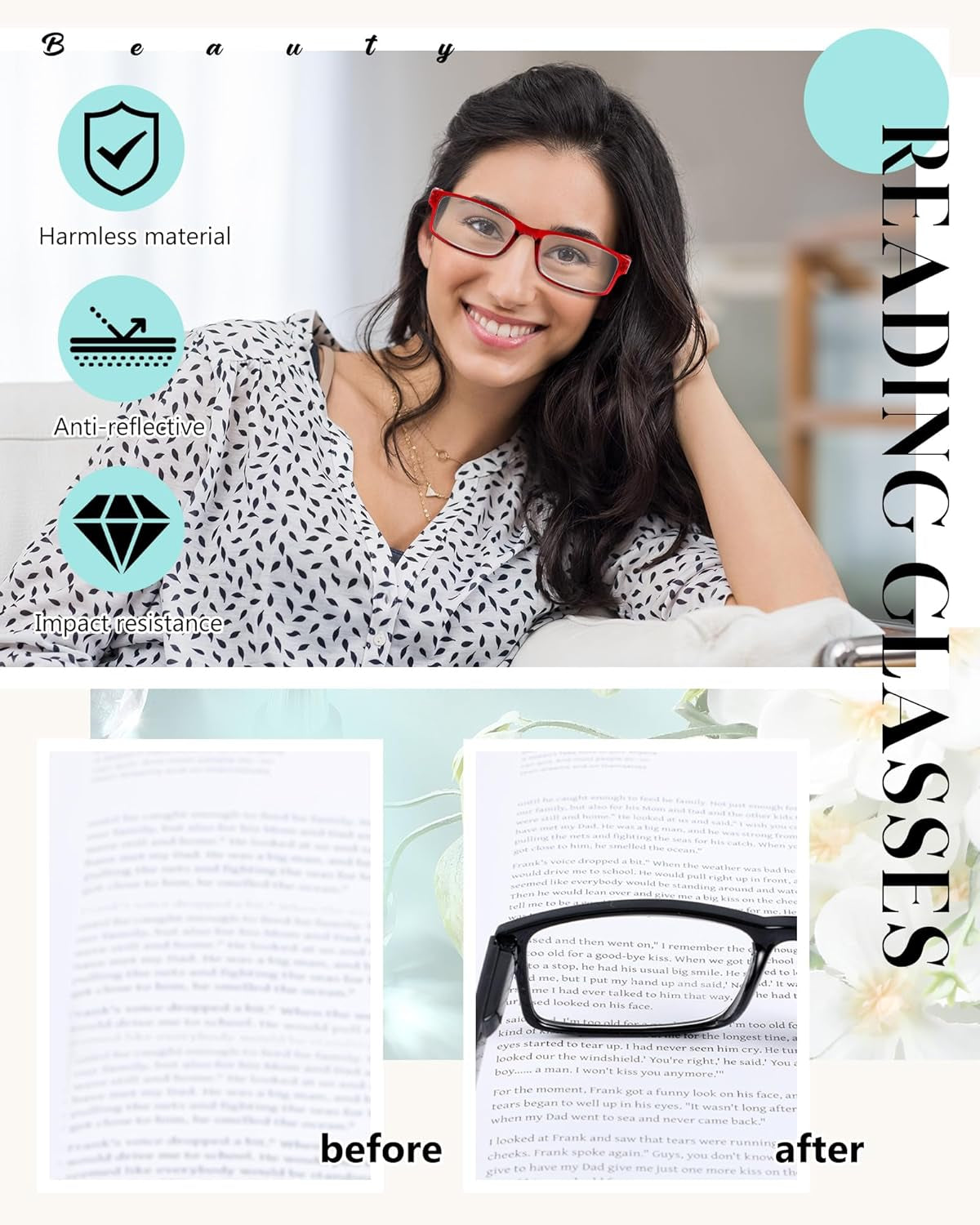 24-Pack Bulk Reading Glasses for Men and Women with Spring Hinges - Lightweight Eyewear
